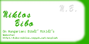 miklos bibo business card